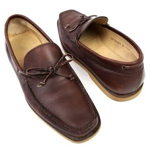 Salvatore Ferragamo | Brown Leather Boat Shoes 7 D
